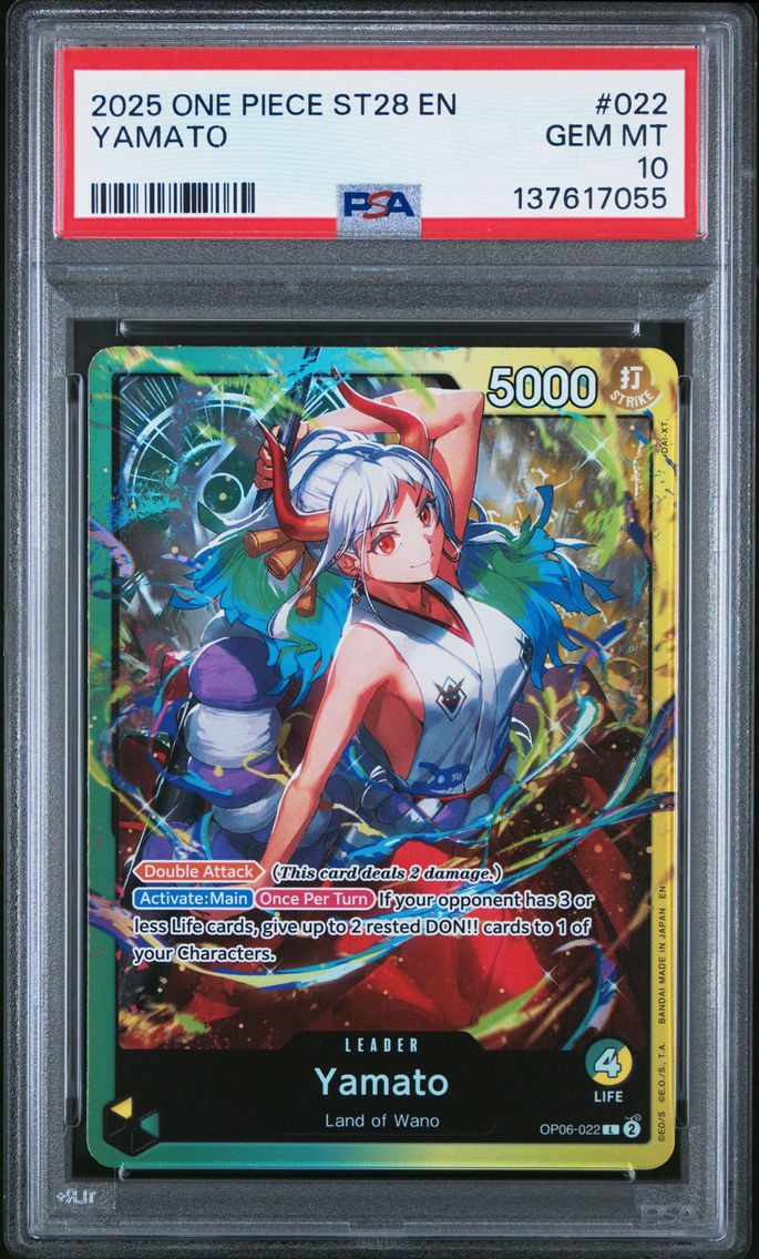 2025 #022 Yamato PSA 10 One Piece Starter Deck ST28-Green/Yellow Yamato