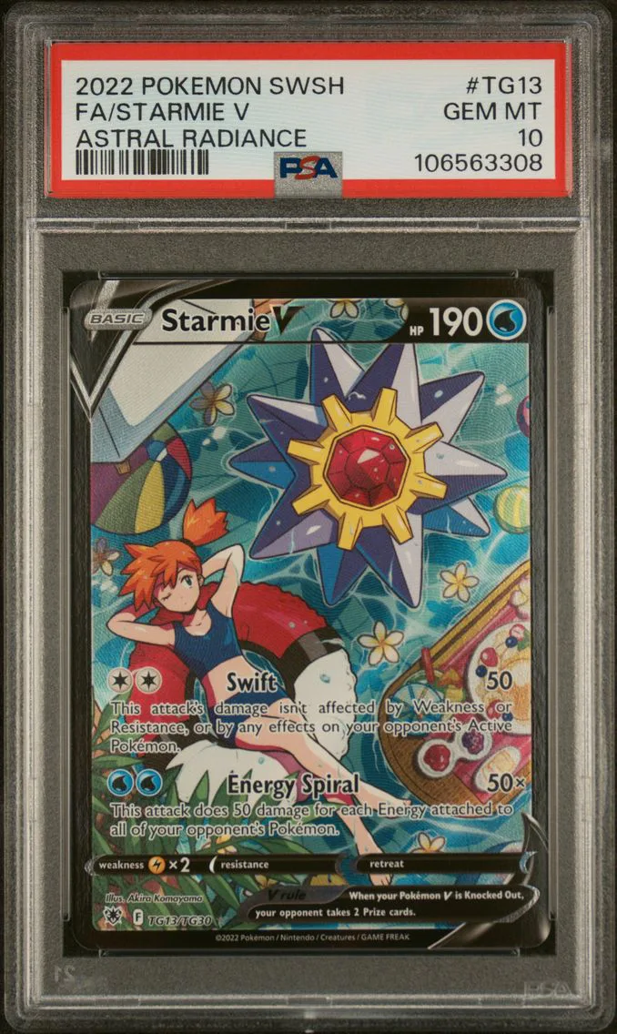 2022 #TG13 Full Art/Starmie V PSA 10 Sword & Shield Astral Radiance