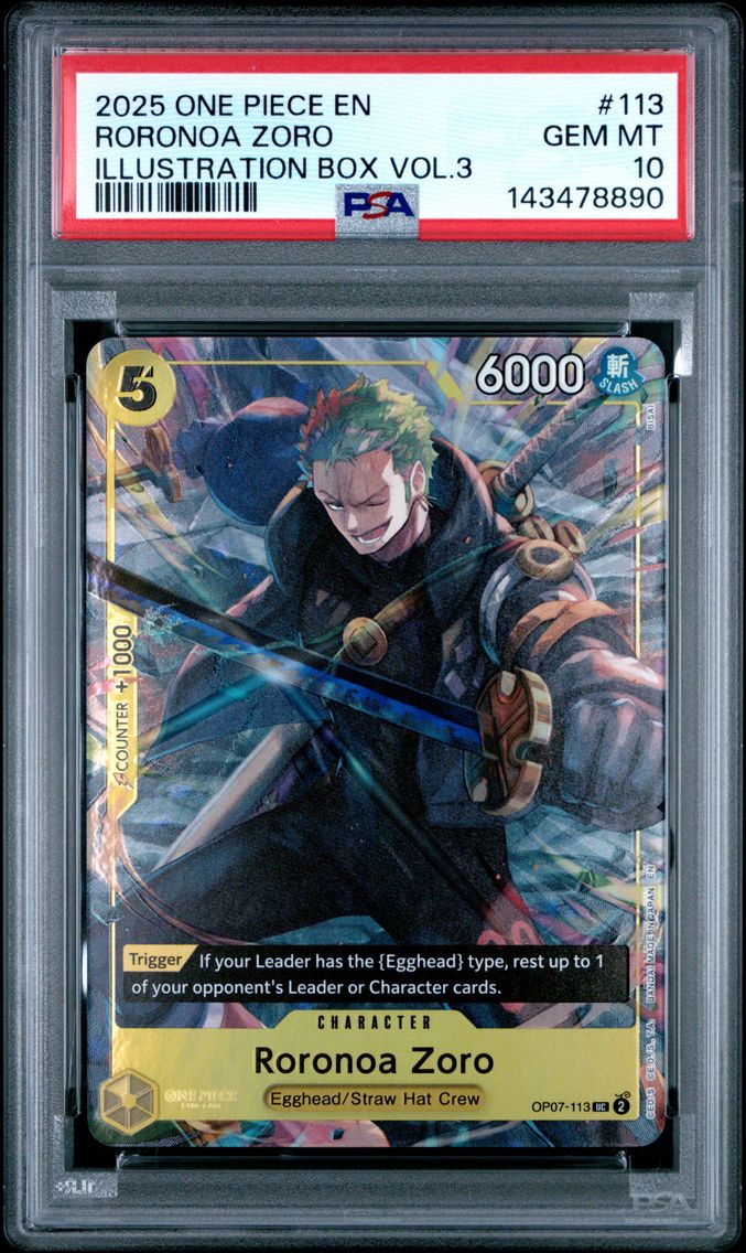 2025 #113 Roronoa Zoro PSA 10 One Piece Promos