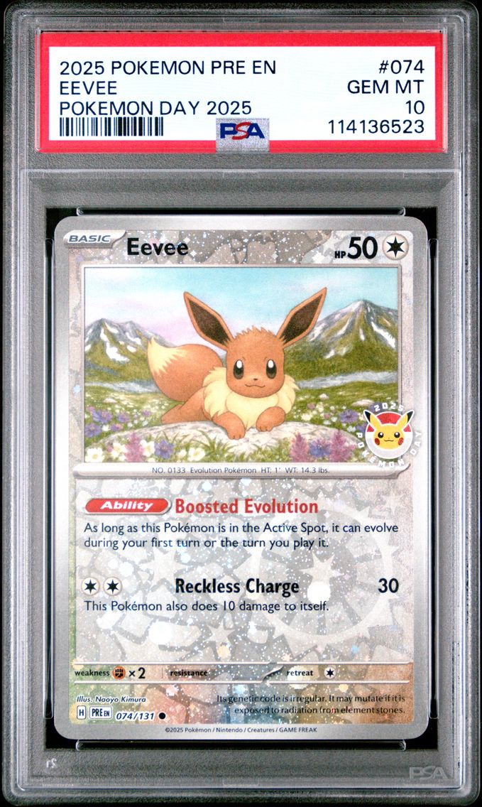 2025 #074 Eevee PSA 10 Pre EN-Prismatic Evolutions Pokemon