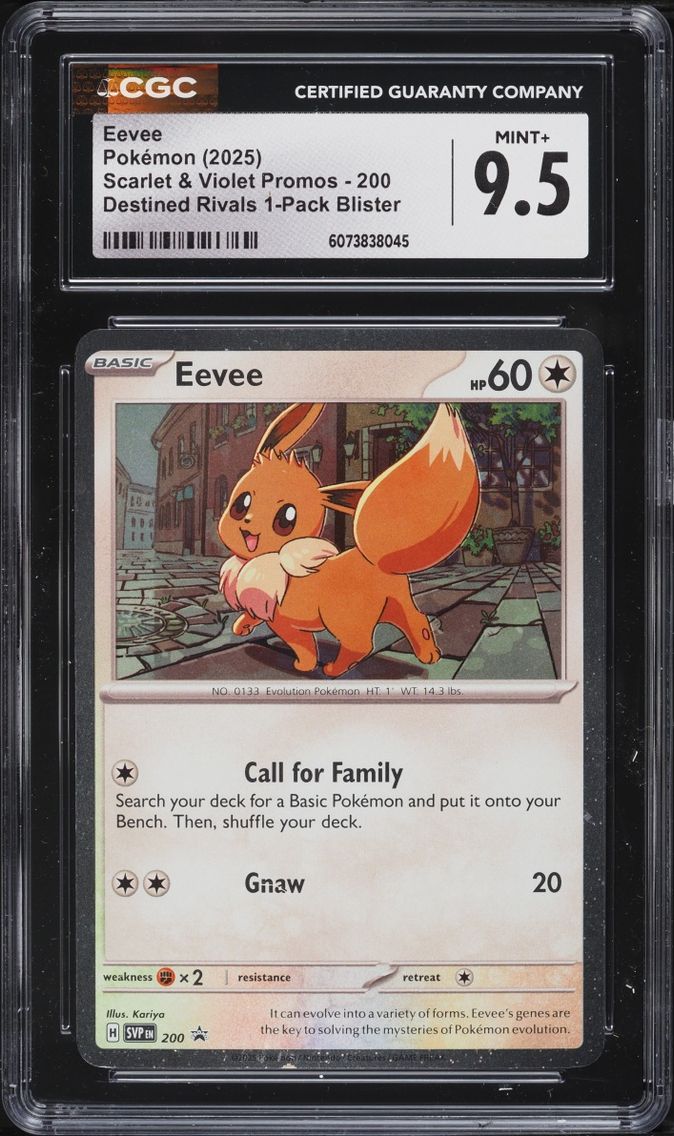 2025 Pokemon Scarlet & Violet Promo Destined Rivals Eevee #200 CGC 9.5 MINT+