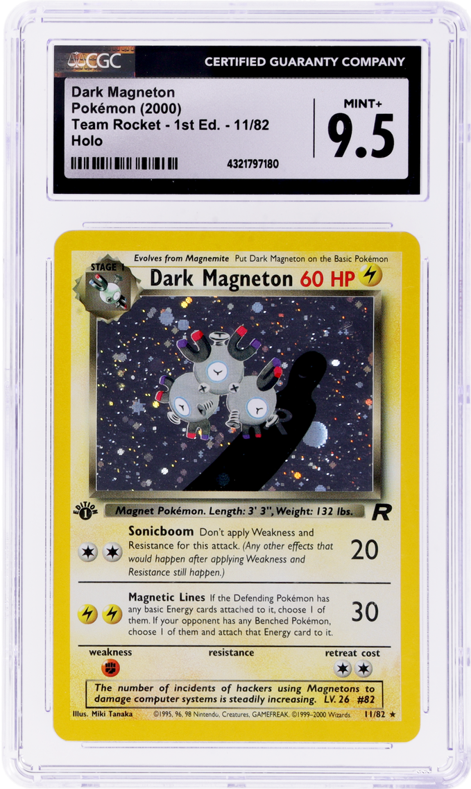 2000 #11 Dark Magneton-Holo 1st Edition CGC Rocket Pokemon