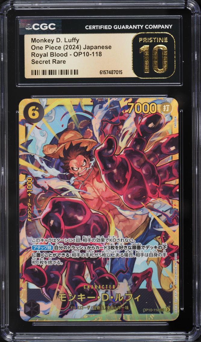 2024 #OP10-118 SEC Monkey D. Luffy CGC 10 PRISTINE Royal Blood One Piece