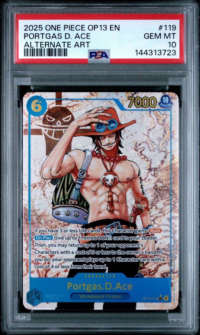 2025 #119 Portgas D. Ace PSA 10 One Piece OP13-Carrying on His Will
