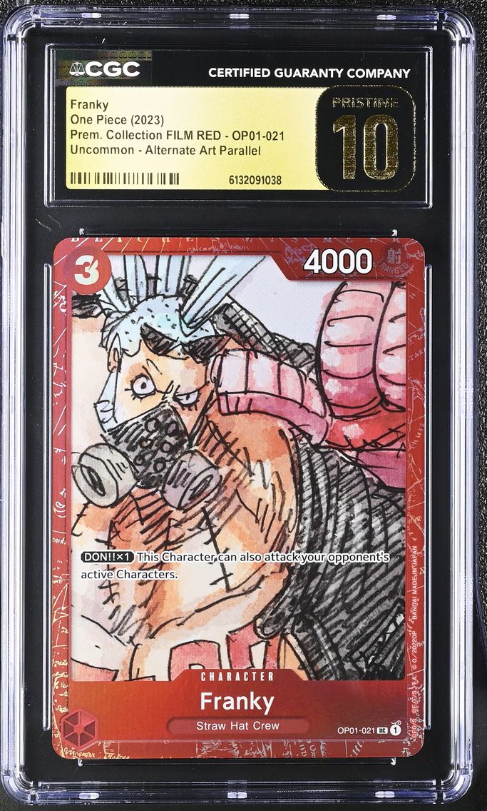 2023 #OP01-021 Franky CGC 10 Pristine Premium Collection FILM RED (Foil) - English