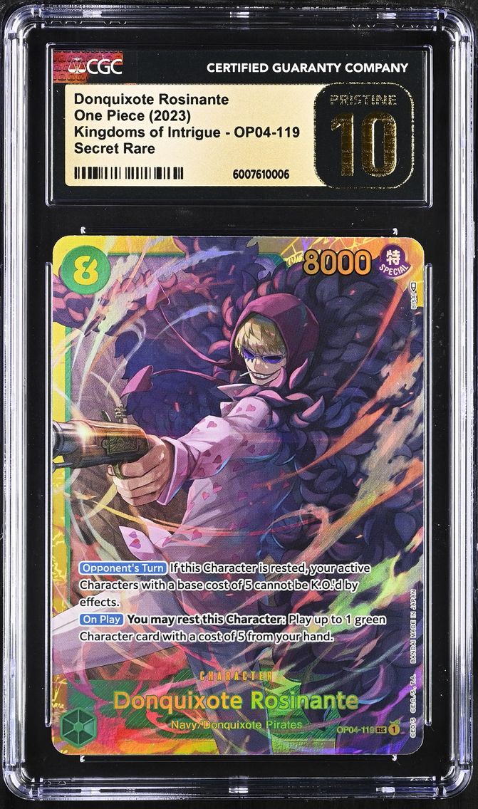 2023 #OP04-119 Donquixote Rosinante CGC 10 Pristine Kingdoms of Intrigue (OP04) - English