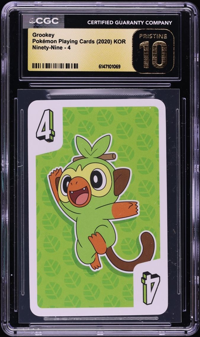 2020 #4 Grookey CGC 10 Pokemon Korean Playing Cards Ninety-Nine