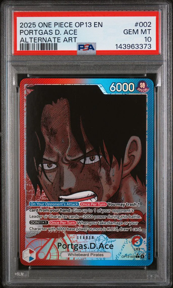 2025 #002 Portgas D. Ace PSA 10 One Piece OP13-Carrying on His Will