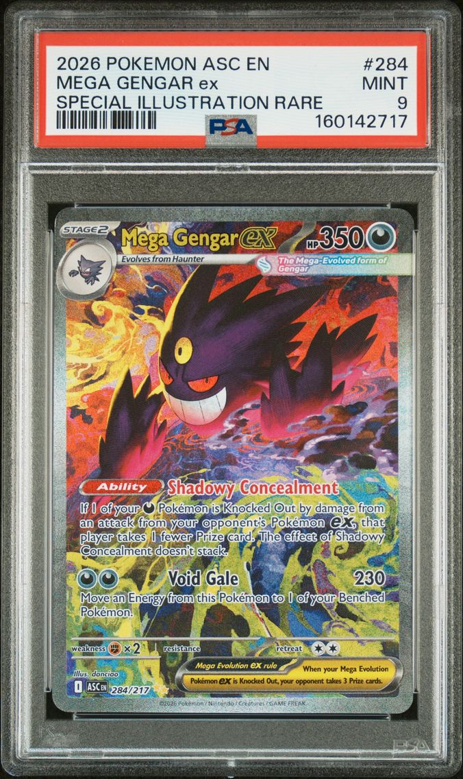 2026 #284 Mega Gengar EX PSA 9 Asc EN-Ascended Heroes