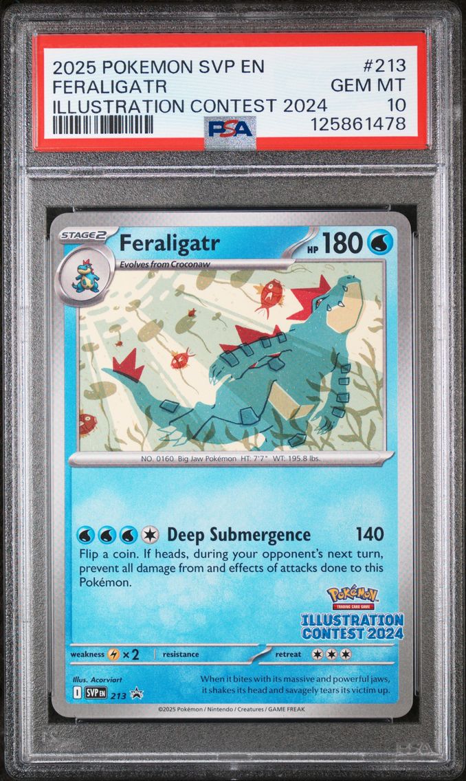 2025 #213 Feraligatr PSA 10 Svp EN-SV Black Star Promo Pokemon