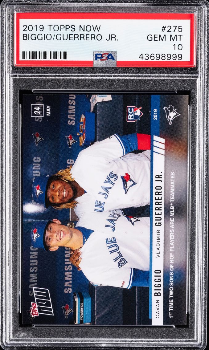 2019 #275 Cavan Biggio/Vladimir Guerrero Jr. PSA 10 Topps Now