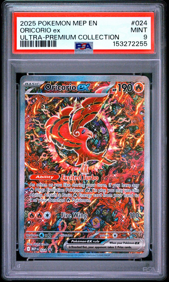 2025 #024 Oricorio EX PSA 9 Mep EN-Me Black Star Promo