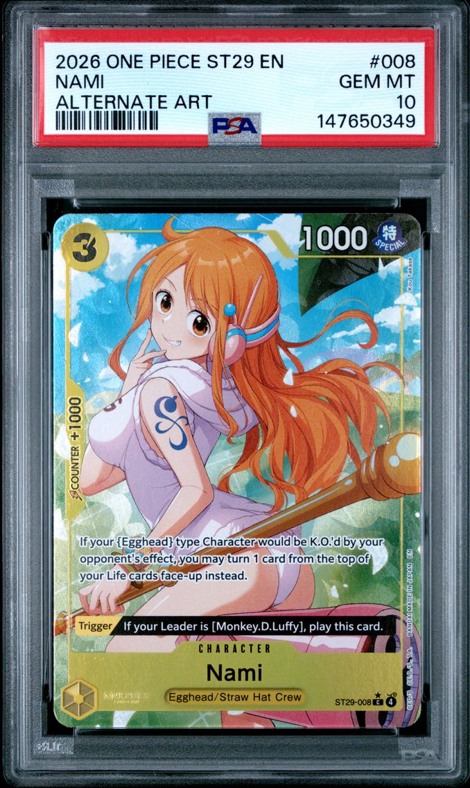 2026 #008 Nami PSA 10 One Piece Starter Deck ST29-Egghead