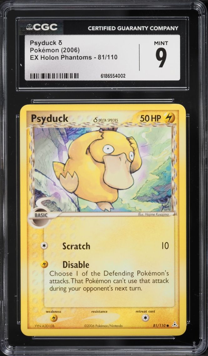 2006 #81 Psyduck CGC 9 Pokemon EX Holon Phantoms