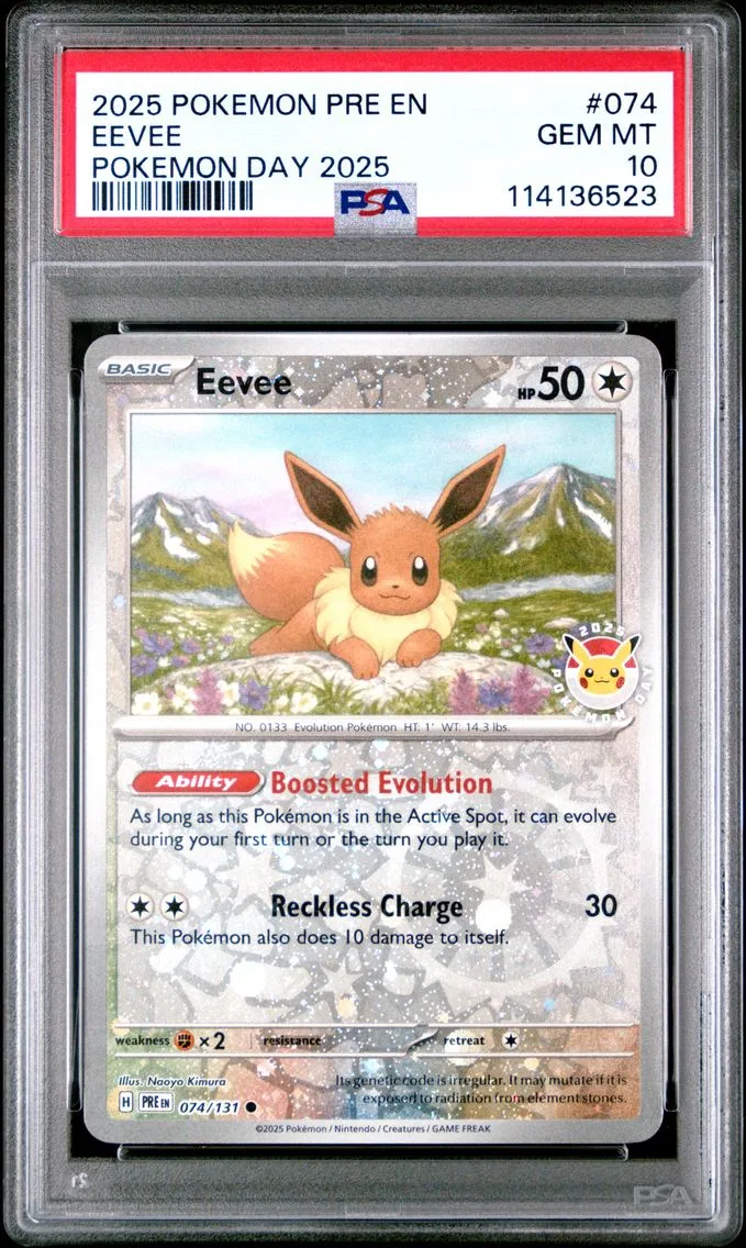 2025 #074 Eevee PSA 10 Pre EN-Prismatic Evolutions Pokemon