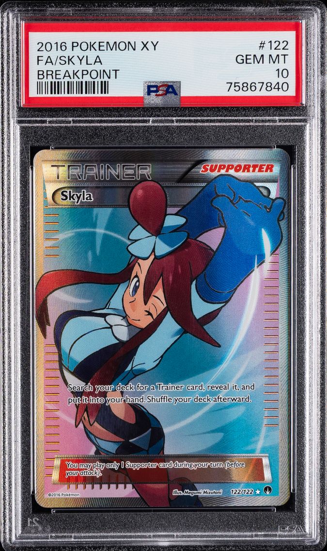 2016 #122 Full Art/Skyla PSA 10 XY Breakpoint Pokemon