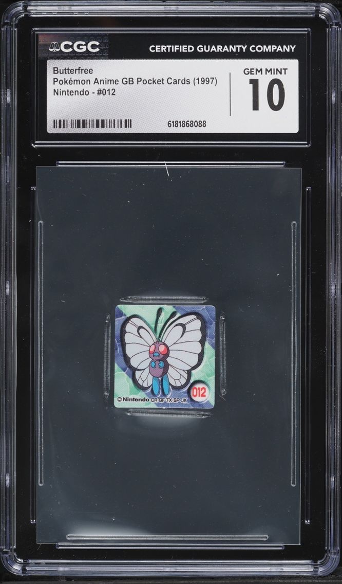 1997 Pokemon Japanese Anime GB Pocket Cards Nintendo Butterfree #12 CGC 10 GEM MINT