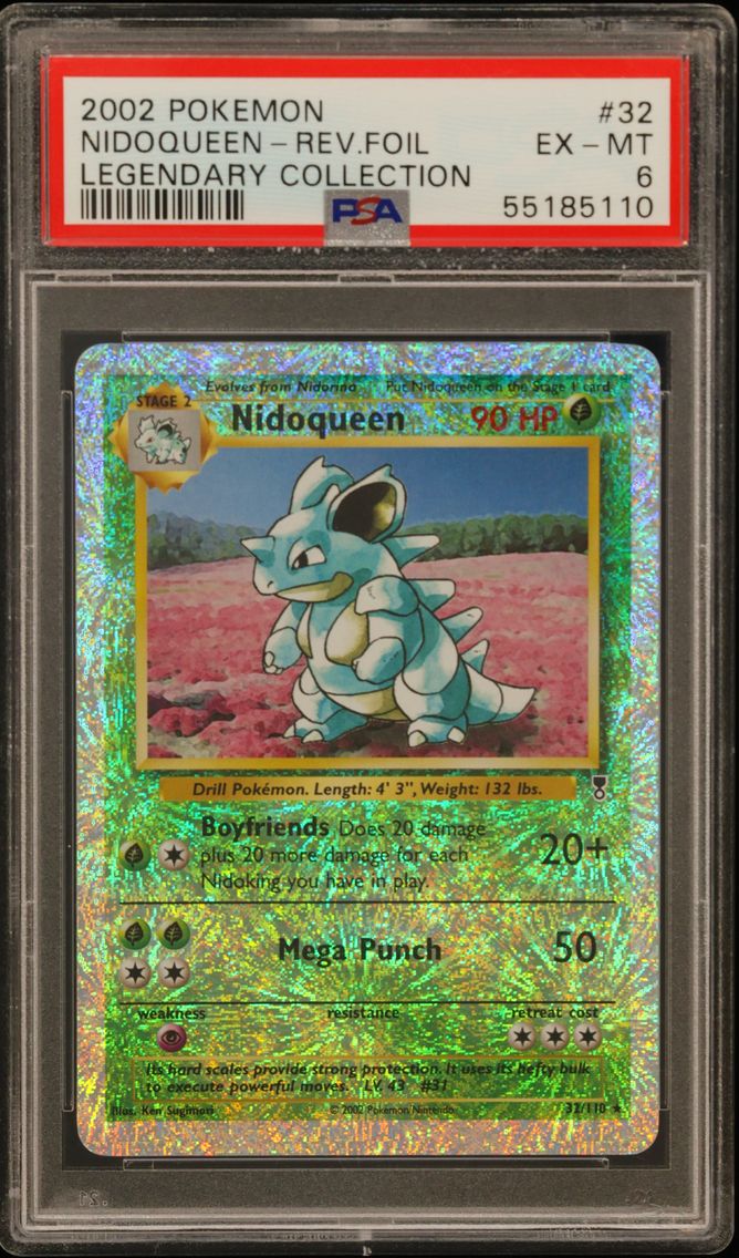 2002 #32 Nidoqueen-Reverse Foil PSA 6 Legendary Collection