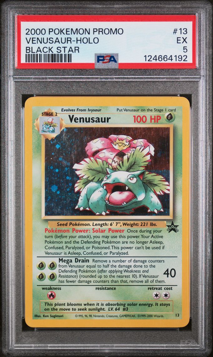 2000 #13 Venusaur-Holo PSA 5 Promo Black Star