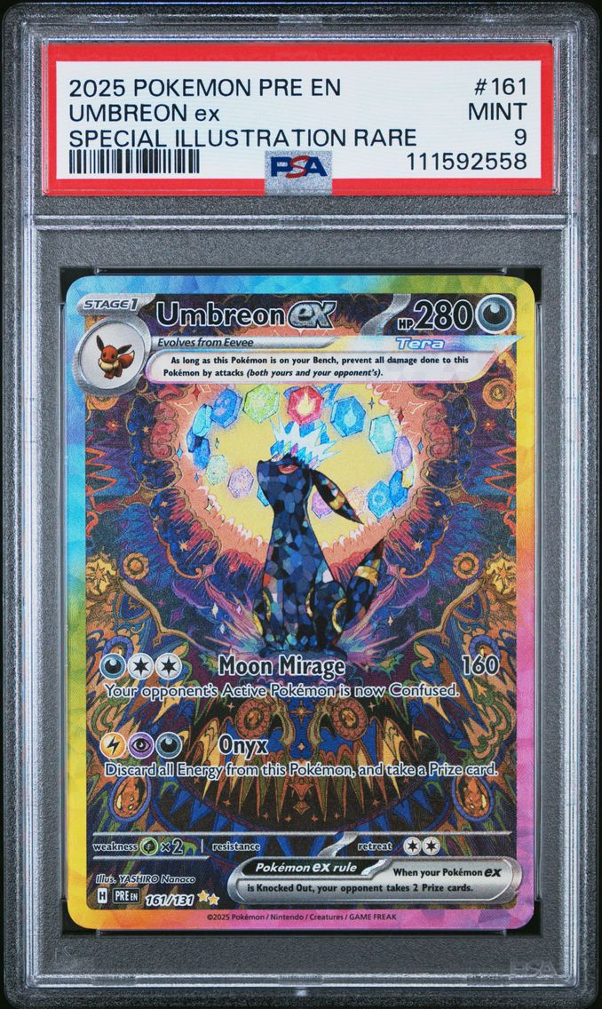 2025 #161 Umbreon EX PSA 9 Pre EN-Prismatic Evolutions