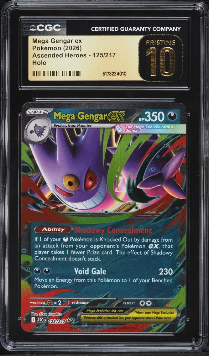 2026 Pokemon Mega Evolution Ascended Heroes Holo Mega Gengar ex #125 CGC 10 PRISTINE
