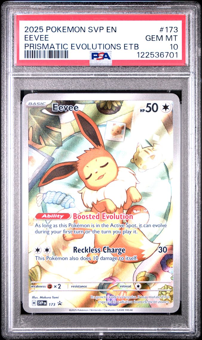 2025 #173 Eevee PSA 10 Svp EN-SV Black Star Promo