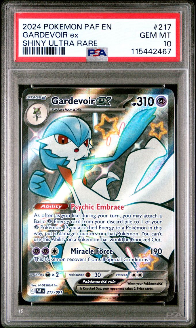 2024 #217 Gardevoir EX PSA 10 Paf EN-Paldean Fates Pokemon