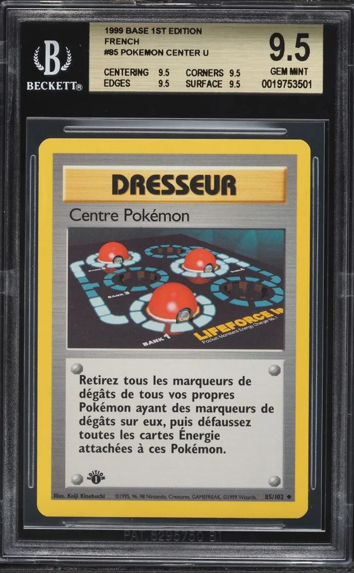 1999 Pokemon French Base Set 1st Edition Pokemon Center #85 BGS 9.5 GEM MINT