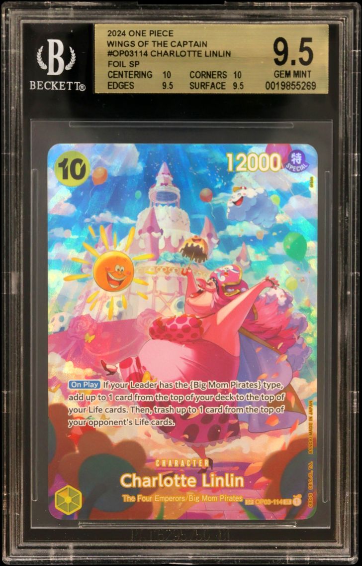 2024 #OP03114 Charlotte Linlin FOIL SP BGS 9.5 One Piece Card Game Wings of the Captain
