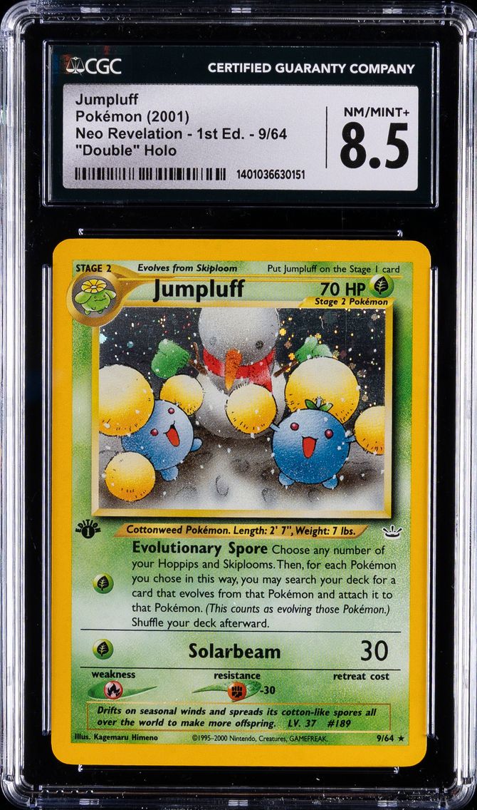 2001 #9 Jumpluff CGC 8.5 Pokemon | Neo Revelation - 1st Ed. - "Double" Holo