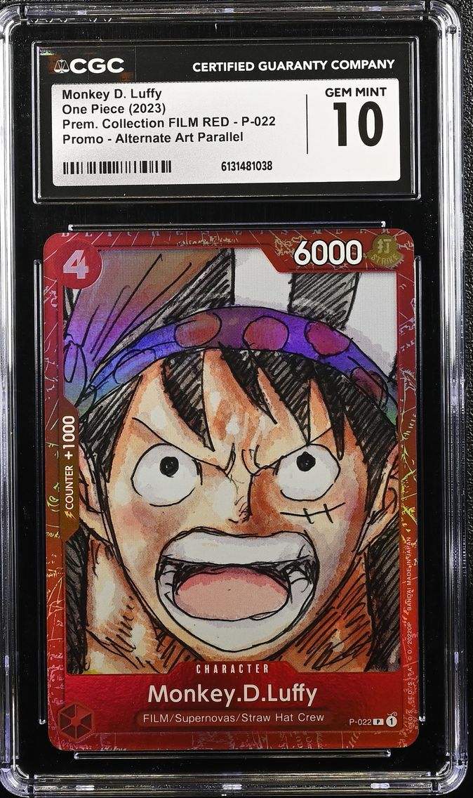 2023 #P-022 Monkey D. Luffy CGC 10 Premium Collection FILM RED (Foil) - English
