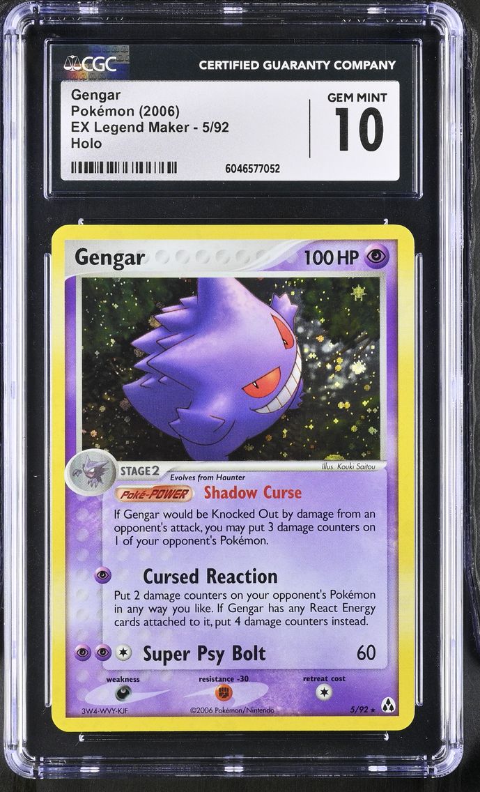 2006 #5 Gengar CGC 10 EX Legend Maker - English
