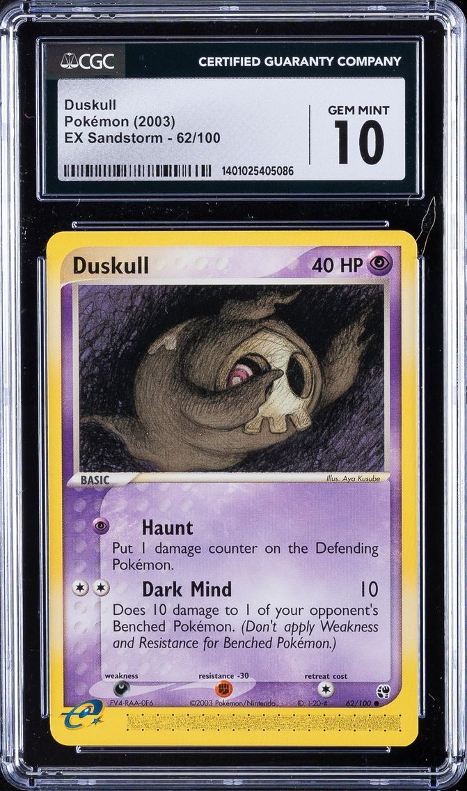 2003 #62 Duskull CGC 10 Gem Mint Pokemon | EX Sandstorm