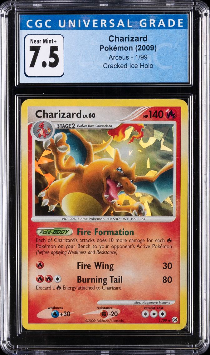 2009 #1 Charizard-Holo CGC 7.5 Platinum Arceus Pokemon
