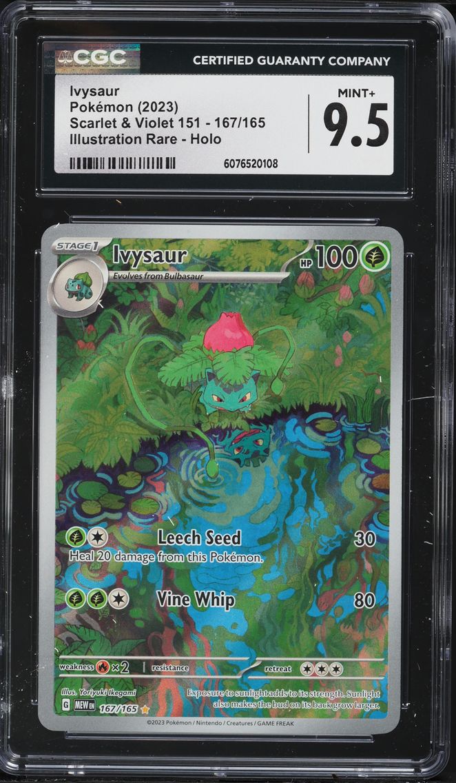 2023 #167 Ivysaur CGC 9.5 Mew EN-151 Pokemon