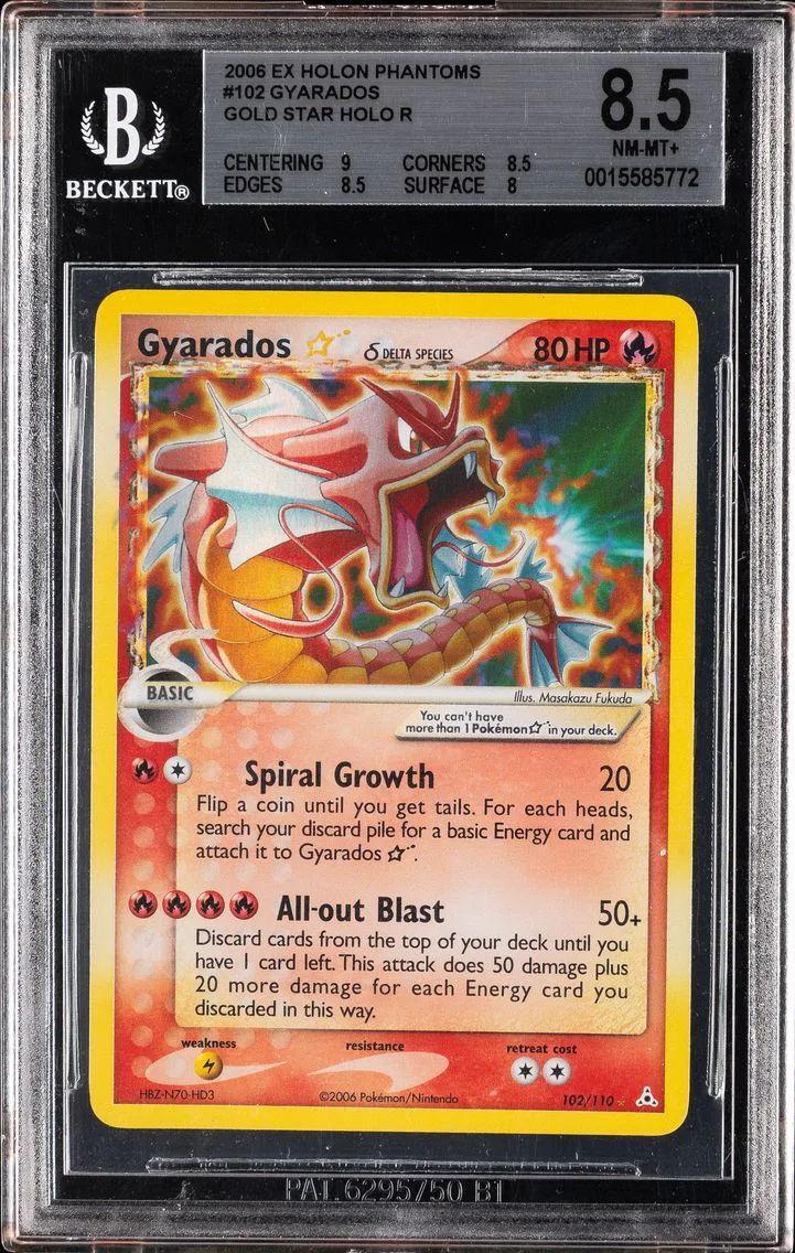 2006 #102 Gyarados-Holo BGS 8.5 EX Holon Phantoms Pokemon