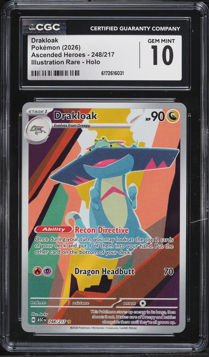 2026 Pokemon Mega Evolution Ascended Heroes IR Drakloak #248 CGC 10 GEM MINT