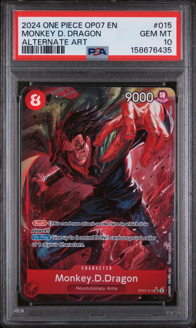 2024 #015 Monkey D. Dragon PSA 10 One Piece OP07-500 Years in the Future
