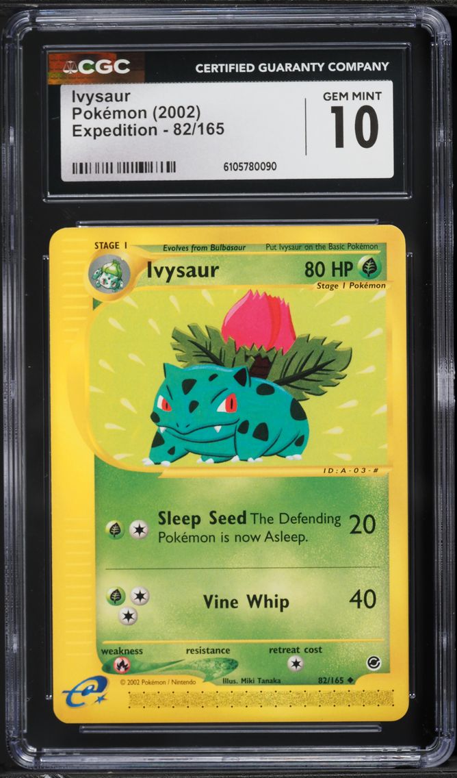 2002 #82 Ivysaur CGC 10 Expedition Pokemon