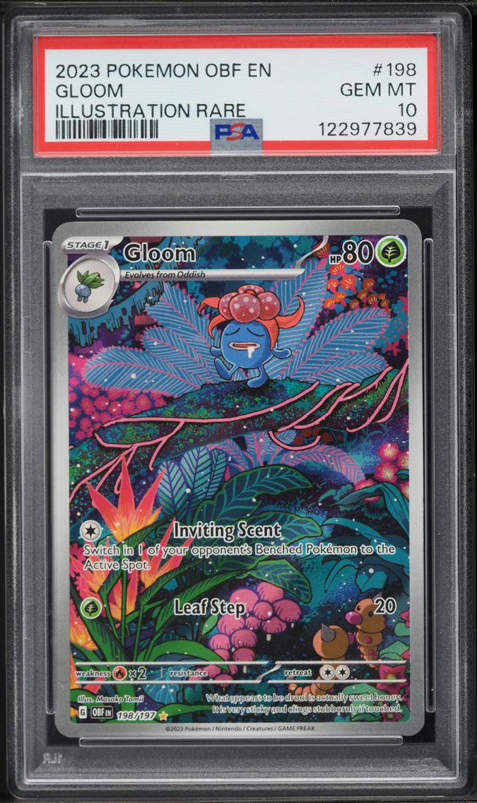 2023 #198 Gloom PSA 10 Obf EN-Obsidian Flames Pokemon