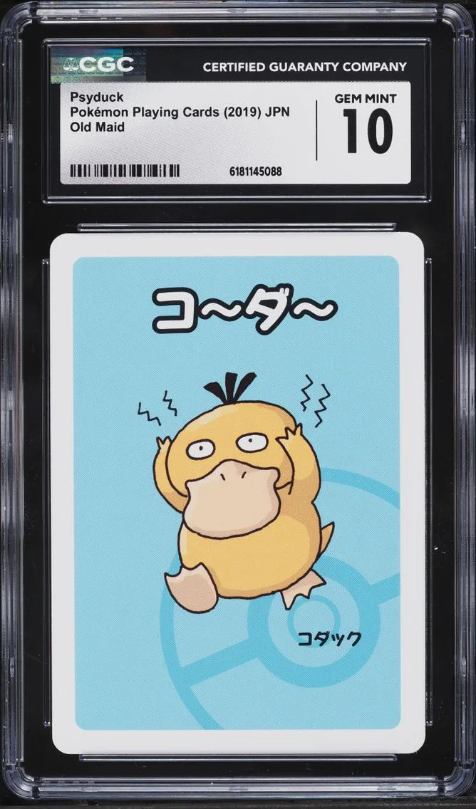 2019 Pokemon Japanese Playing Cards Old Maid Psyduck CGC 10 GEM MINT