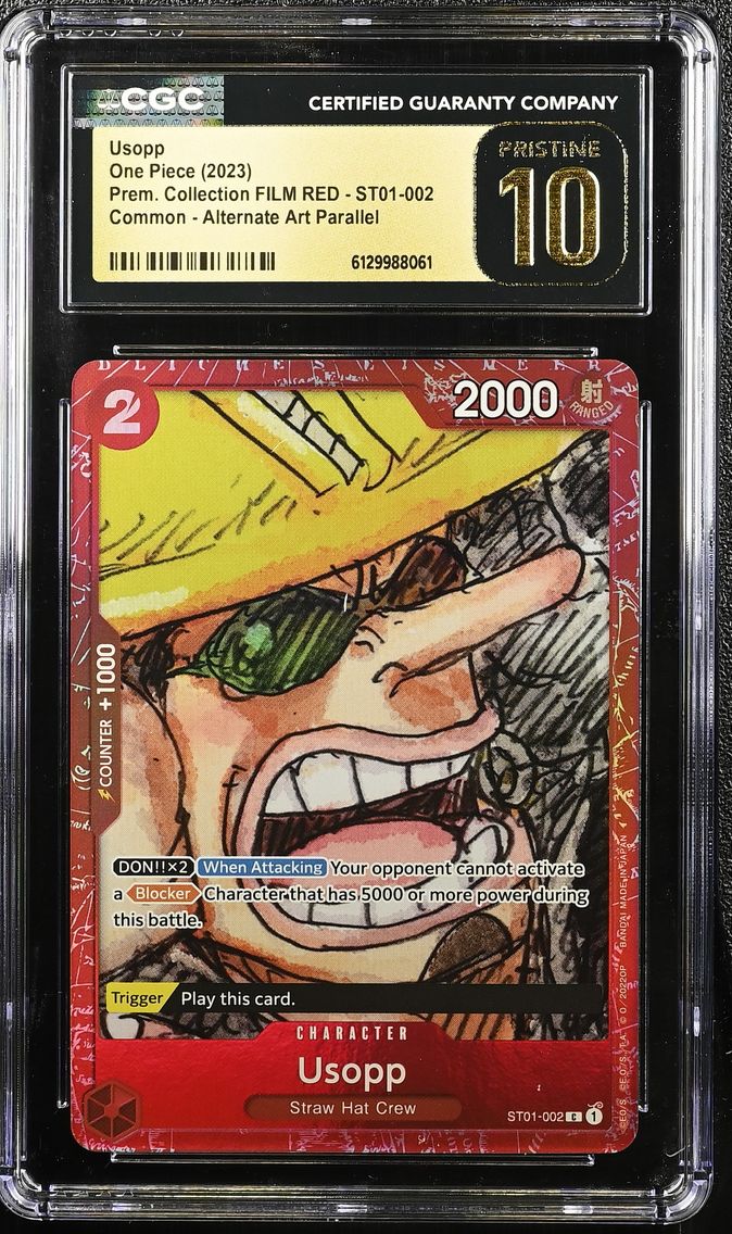 2023 #ST01-002 Usopp CGC 10 Pristine Premium Collection FILM RED (Foil) - English