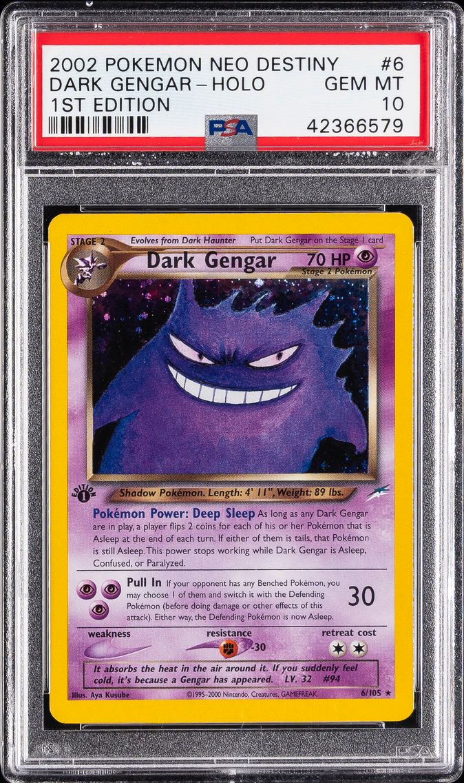 2002 #6 Dark Gengar-Holo 1st Edition PSA 10 Neo Destiny Pokemon