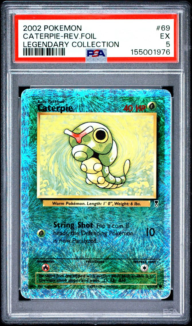 2002 #69 Caterpie-Reverse Foil PSA 5 Legendary Collection