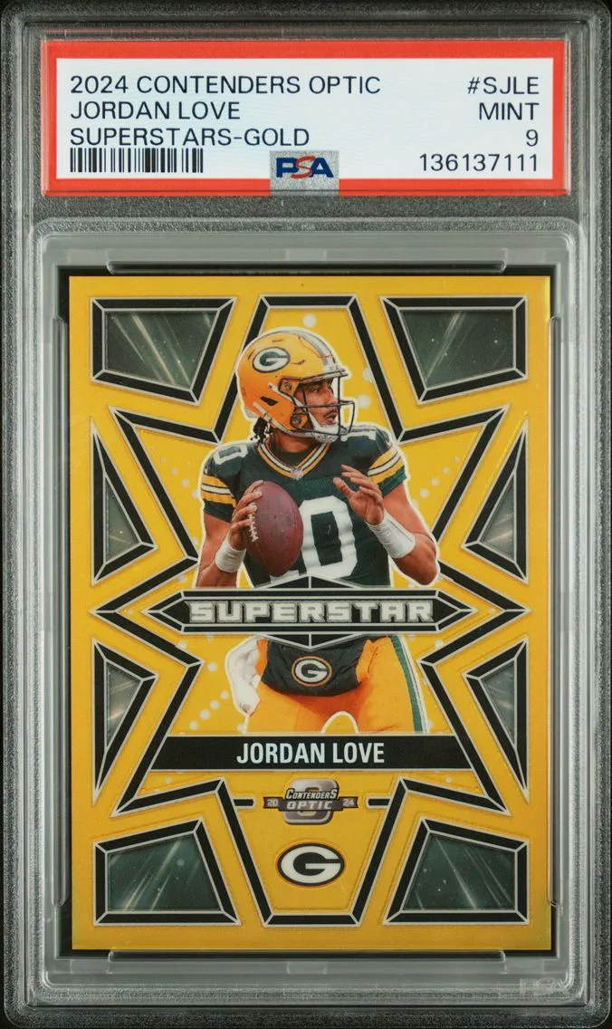 2024 #SJLE Jordan Love PSA 9 Panini Contenders Optic Superstars Football