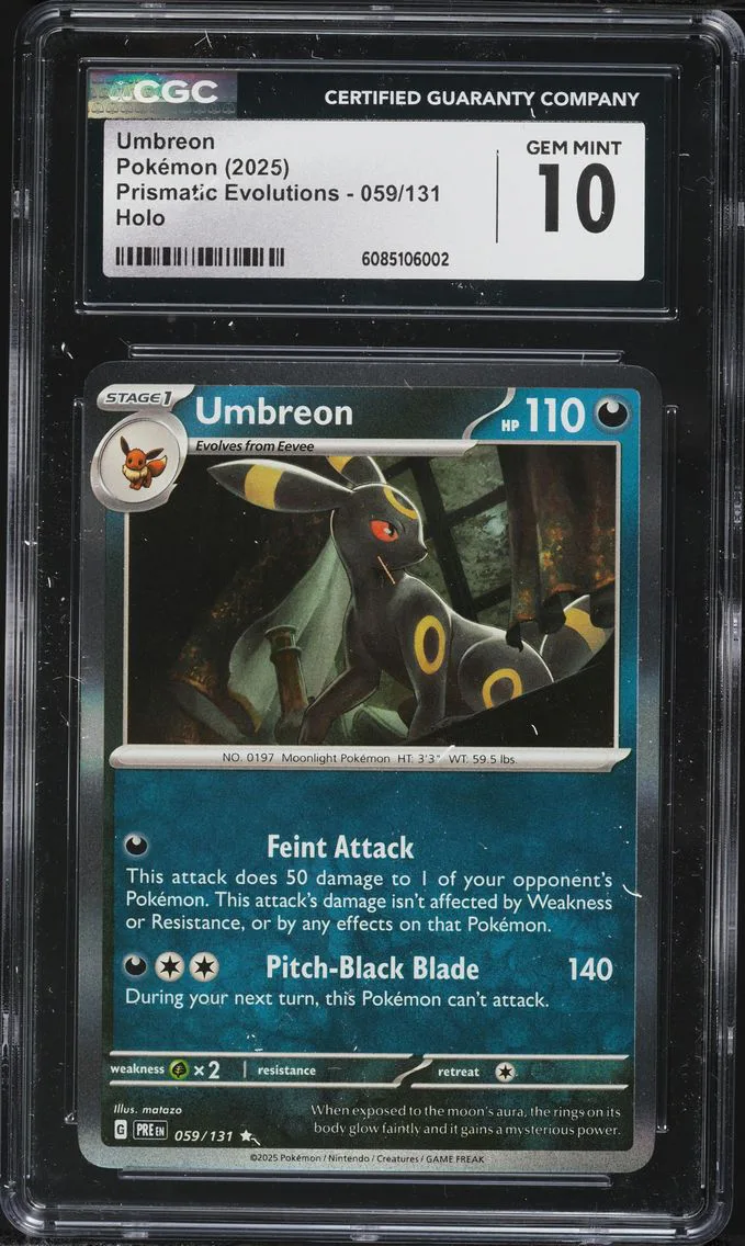 2025 #059 Umbreon CGC 10 Pre EN-Prismatic Evolutions Pokemon