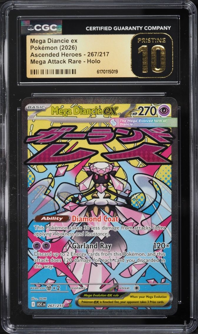 2026 Pokemon Mega Evolution Ascended Heroes MA Mega Diancie ex #267 CGC 10 PRISTINE