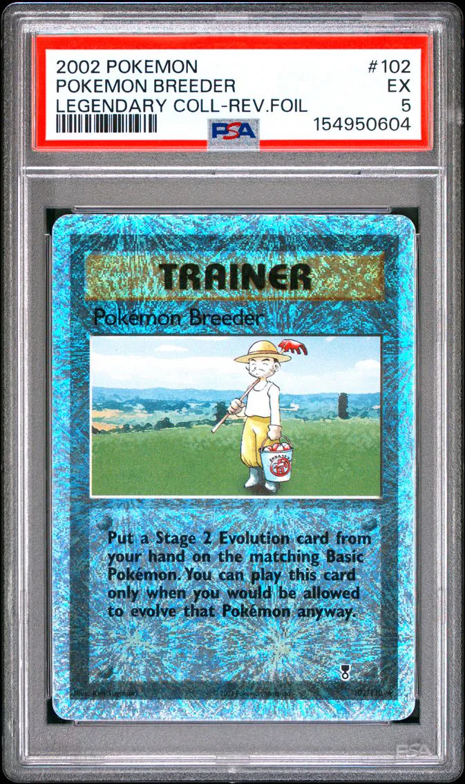 2002 #102 Pokemon Breeder-Reverse Foil PSA 5 Legendary Collection