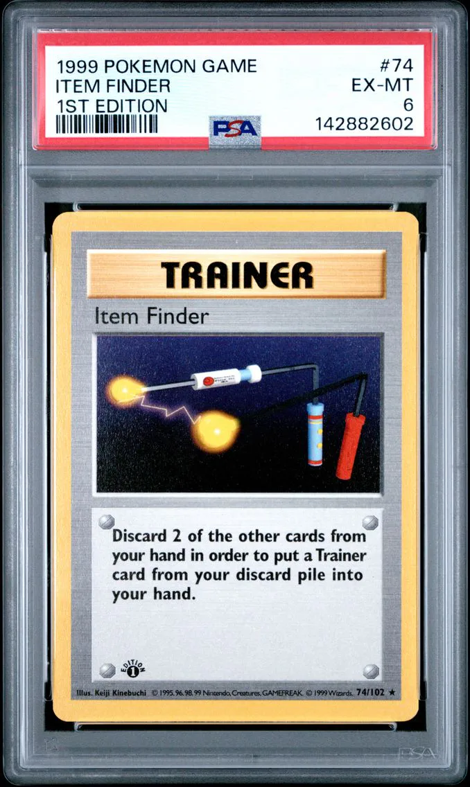 1999 #74 Item Finder 1st Edition PSA 6 Game Pokemon