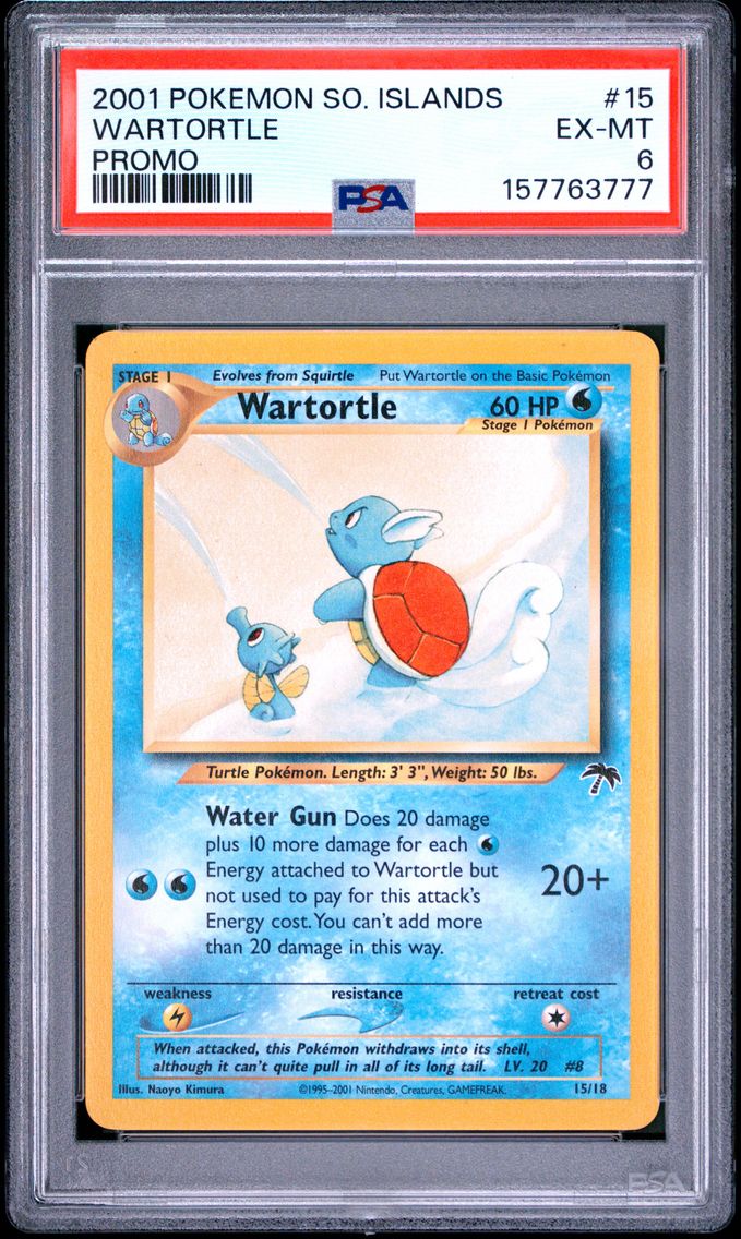 2001 #15 Wartortle PSA 6 Southern Islands Promo